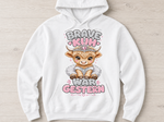 Brave Kuh war gestern Highland Cow Hoodie Mockup