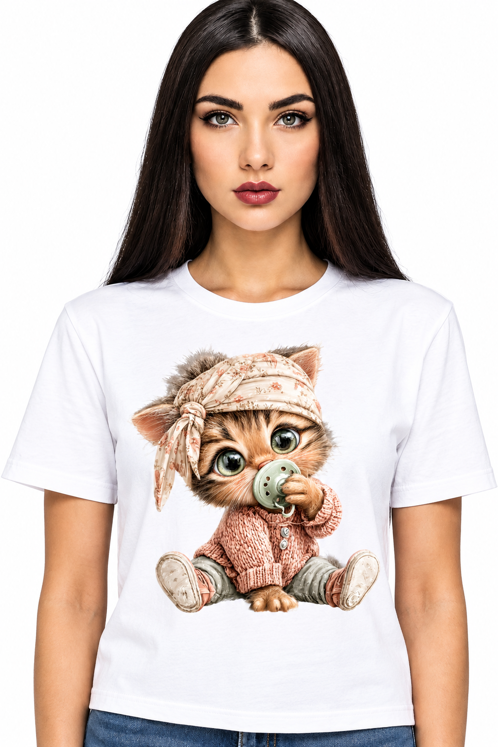 Grafik-Katzen-T-Shirt