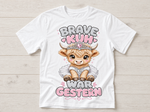 Brave Kuh war gestern Highland Cow T-Shirt Mockup