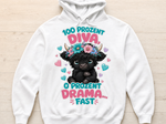 100 Prozent Diva 0 Prozent Drama Highland Cow Hoodie Mockup