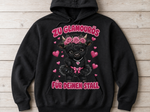 Zu glamourös für deinen Stall Highland Cow Hoodie Mockup (schwarz)
